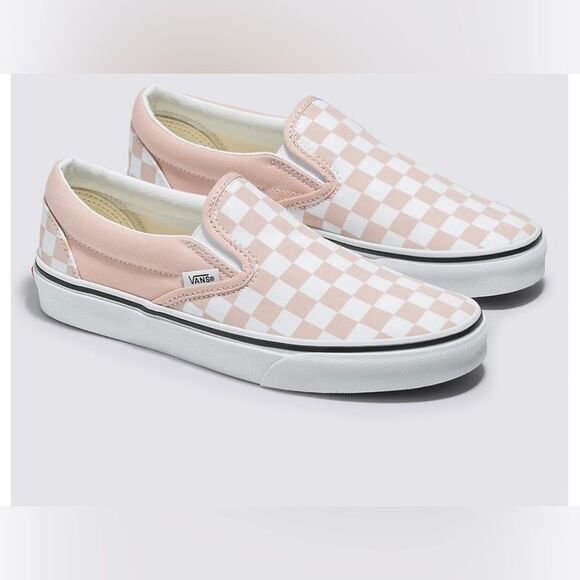 Vans Checkered Mauve Slip On worn once size 4.5 Adorable - Picture 9 of 10